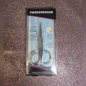 Tweezerman Silver Stainless Steel Cuticle Scissors Nails